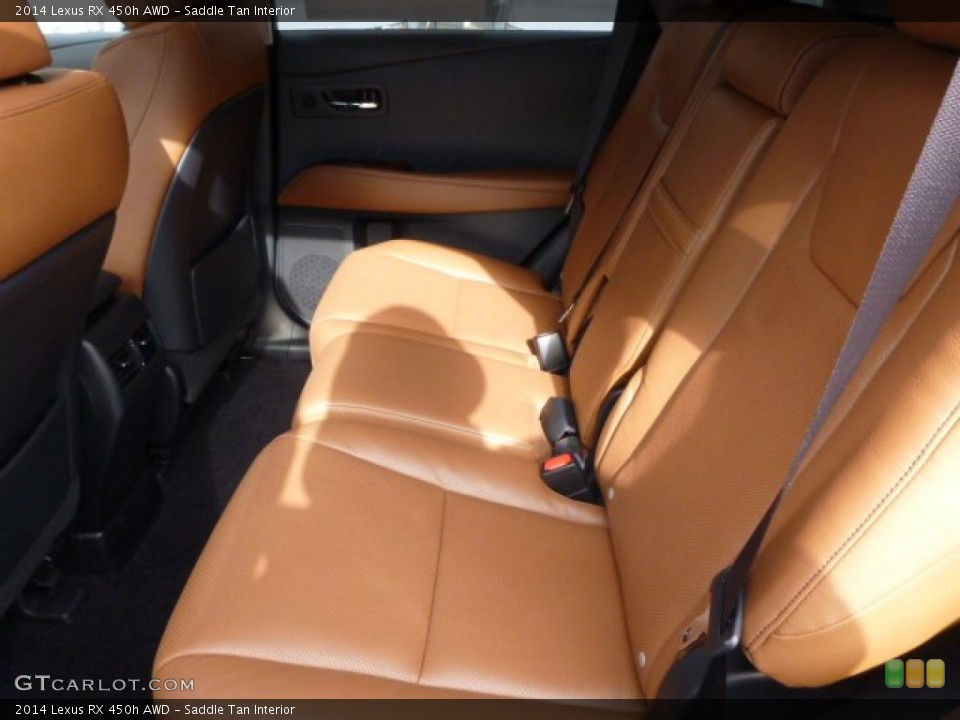Saddle Tan Interior Rear Seat for the 2014 Lexus RX 450h AWD #87829091