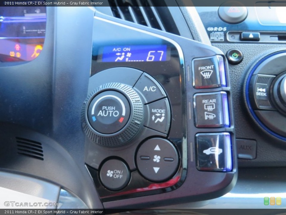 Gray Fabric Interior Controls for the 2011 Honda CR-Z EX Sport Hybrid #87831977