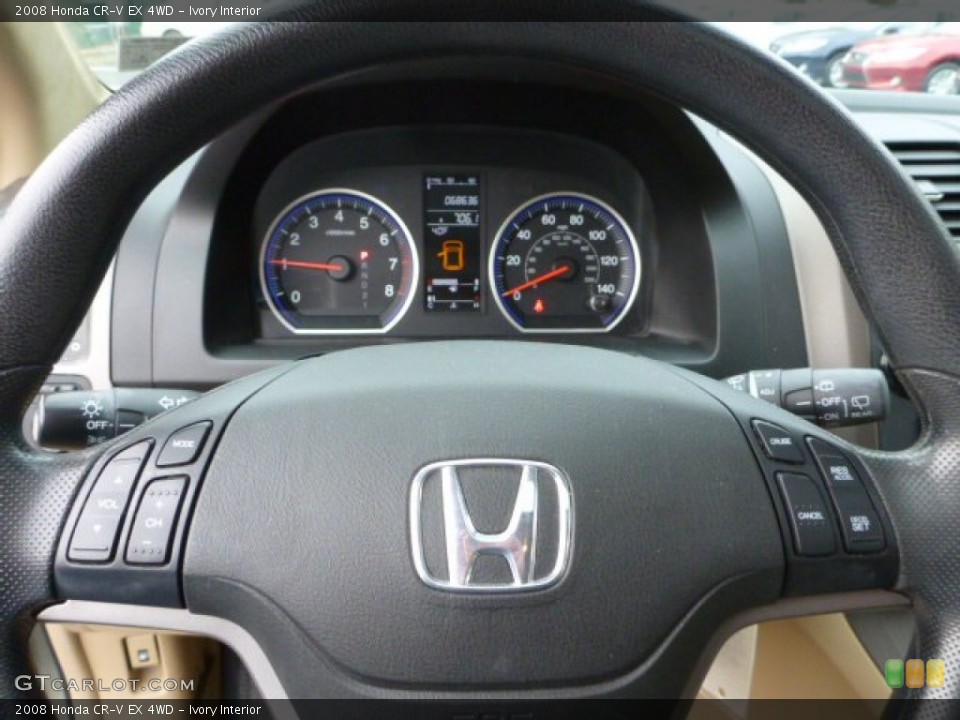 Ivory Interior Steering Wheel for the 2008 Honda CR-V EX 4WD #87833646