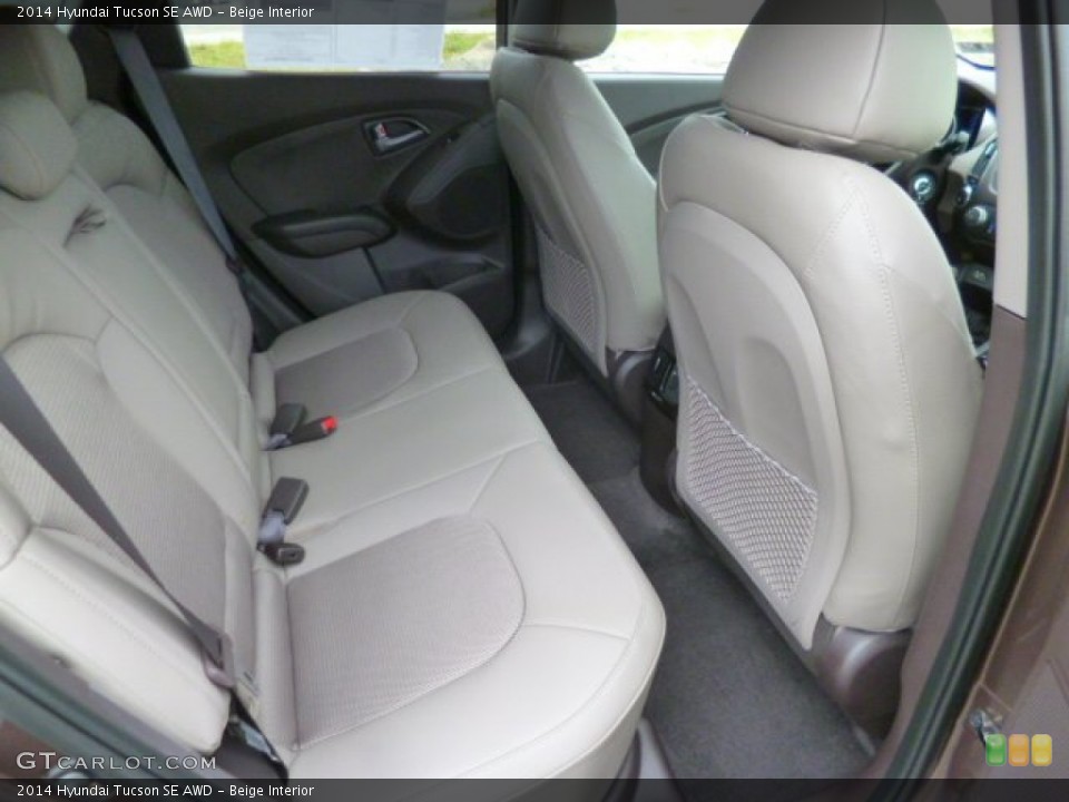 Beige Interior Rear Seat for the 2014 Hyundai Tucson SE AWD #87836178