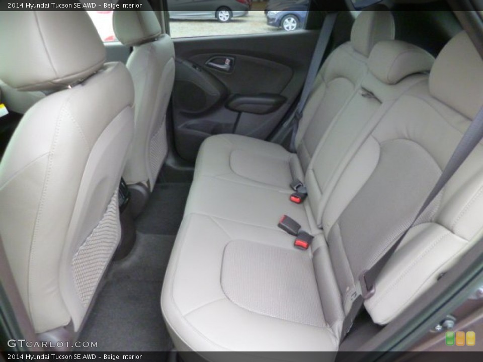 Beige Interior Rear Seat for the 2014 Hyundai Tucson SE AWD #87836223