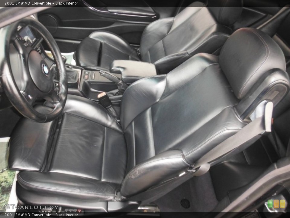 Black Interior Front Seat for the 2001 BMW M3 Convertible #87837308