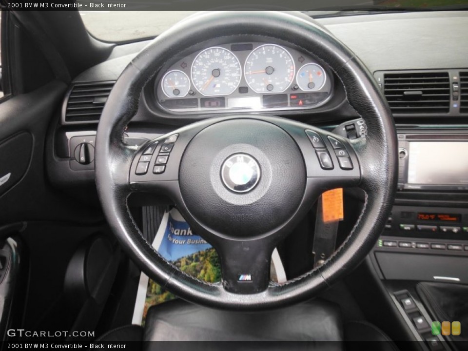 Black Interior Steering Wheel for the 2001 BMW M3 Convertible #87837458