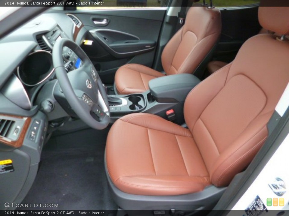 Saddle Interior Front Seat for the 2014 Hyundai Santa Fe Sport 2.0T AWD #87838532