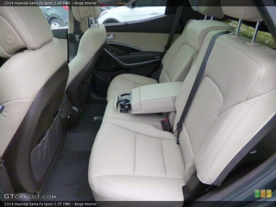 Beige Interior Rear Seat for the 2014 Hyundai Santa Fe Sport 2.0T FWD #87838939