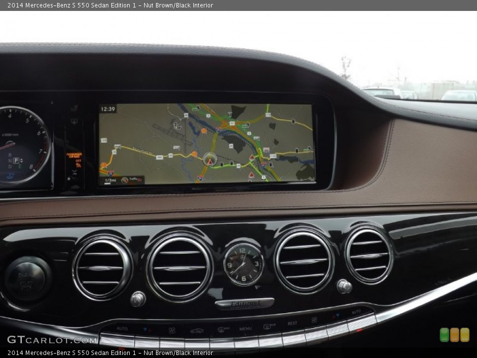 Nut Brown/Black Interior Navigation for the 2014 Mercedes-Benz S 550 Sedan Edition 1 #87839000