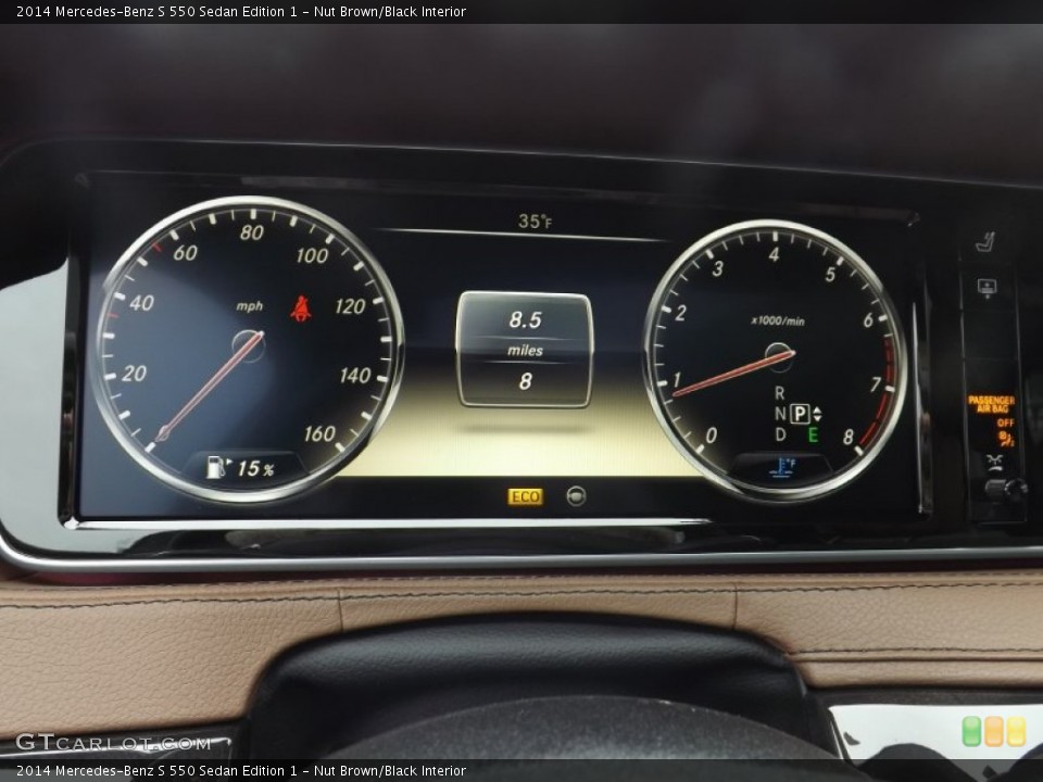 Nut Brown/Black Interior Gauges for the 2014 Mercedes-Benz S 550 Sedan Edition 1 #87839051