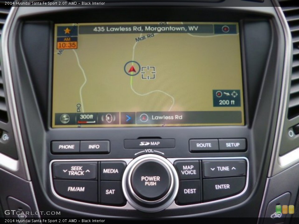 Black Interior Navigation for the 2014 Hyundai Santa Fe Sport 2.0T AWD #87839997