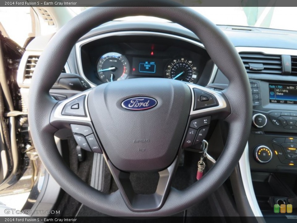 Earth Gray Interior Steering Wheel for the 2014 Ford Fusion S #87843731