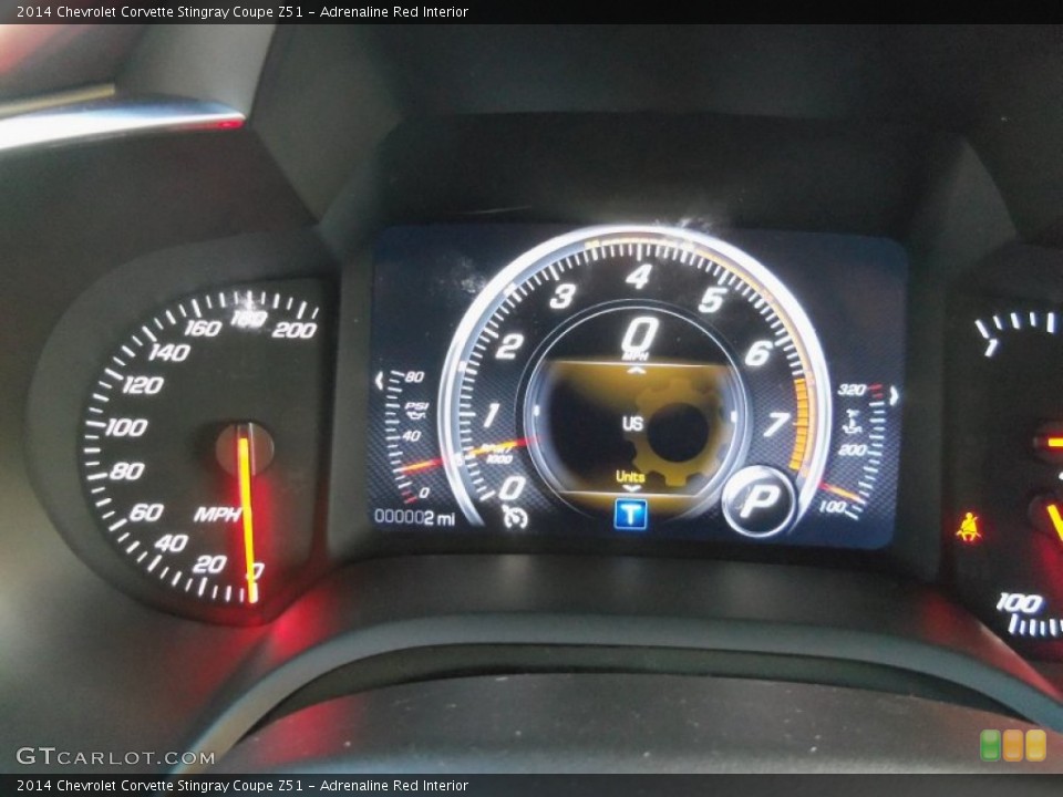 Adrenaline Red Interior Gauges for the 2014 Chevrolet Corvette Stingray Coupe Z51 #87844010