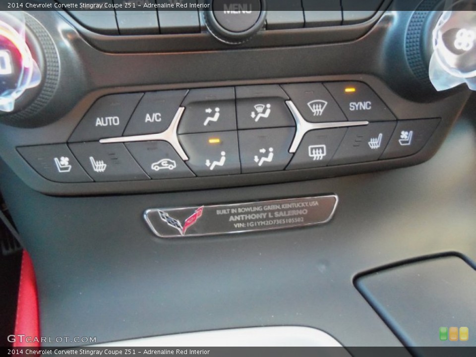 Adrenaline Red Interior Controls for the 2014 Chevrolet Corvette Stingray Coupe Z51 #87844157