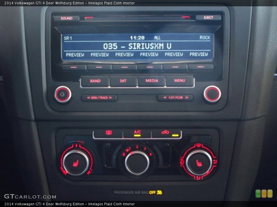 Intelagos Plaid Cloth Interior Controls for the 2014 Volkswagen GTI 4 Door Wolfsburg Edition #87846584