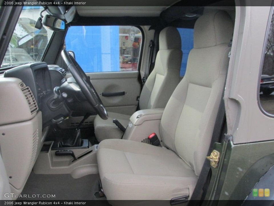 Khaki Interior Front Seat for the 2006 Jeep Wrangler Rubicon 4x4 #87846951