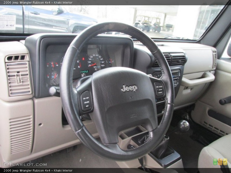Khaki Interior Steering Wheel for the 2006 Jeep Wrangler Rubicon 4x4 #87847001