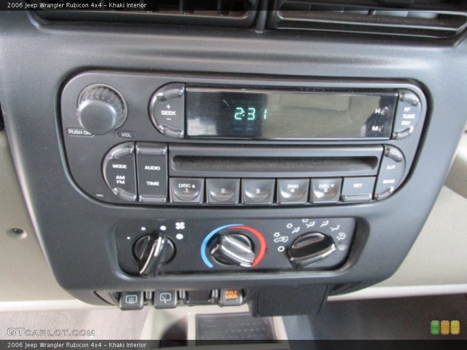 Khaki Interior Controls for the 2006 Jeep Wrangler Rubicon 4x4 #87847076