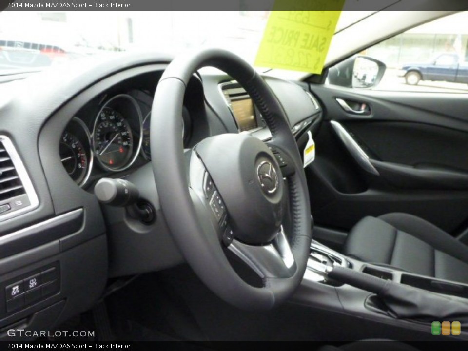 Black Interior Steering Wheel for the 2014 Mazda MAZDA6 Sport #87850031