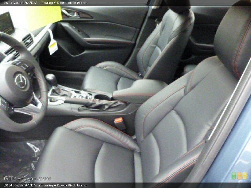 Black Interior Front Seat for the 2014 Mazda MAZDA3 s Touring 4 Door #87850817