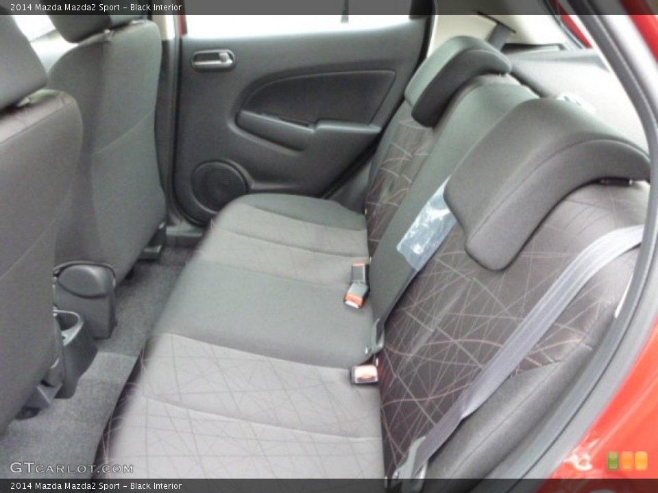 Black Interior Rear Seat for the 2014 Mazda Mazda2 Sport #87853452
