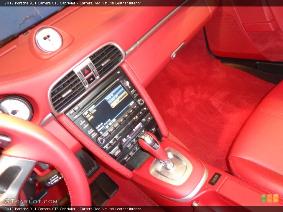 Carrera Red Natural Leather Interior Controls for the 2012 Porsche 911 Carrera GTS Cabriolet #87853730