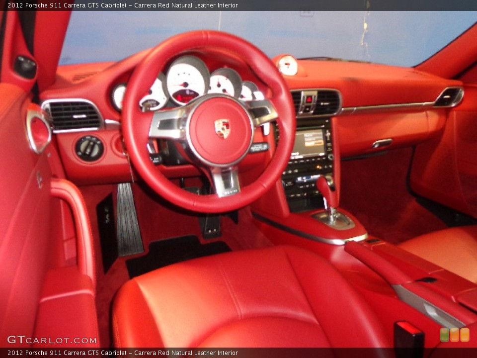 Carrera Red Natural Leather Interior Prime Interior for the 2012 Porsche 911 Carrera GTS Cabriolet #87853754