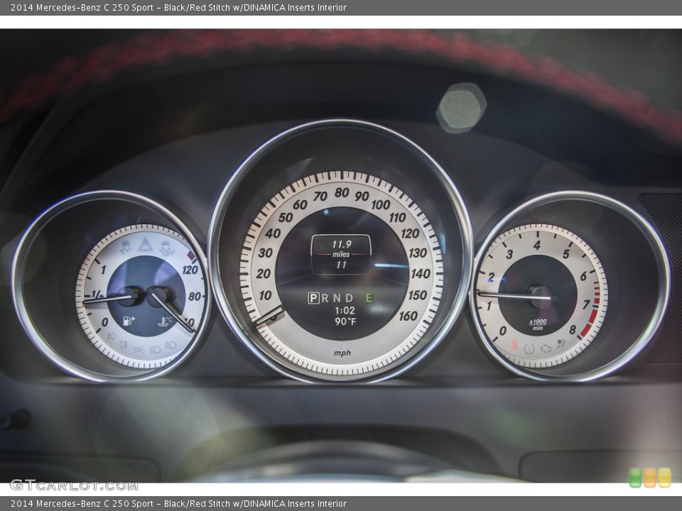 Black/Red Stitch w/DINAMICA Inserts Interior Gauges for the 2014 Mercedes-Benz C 250 Sport #87853811