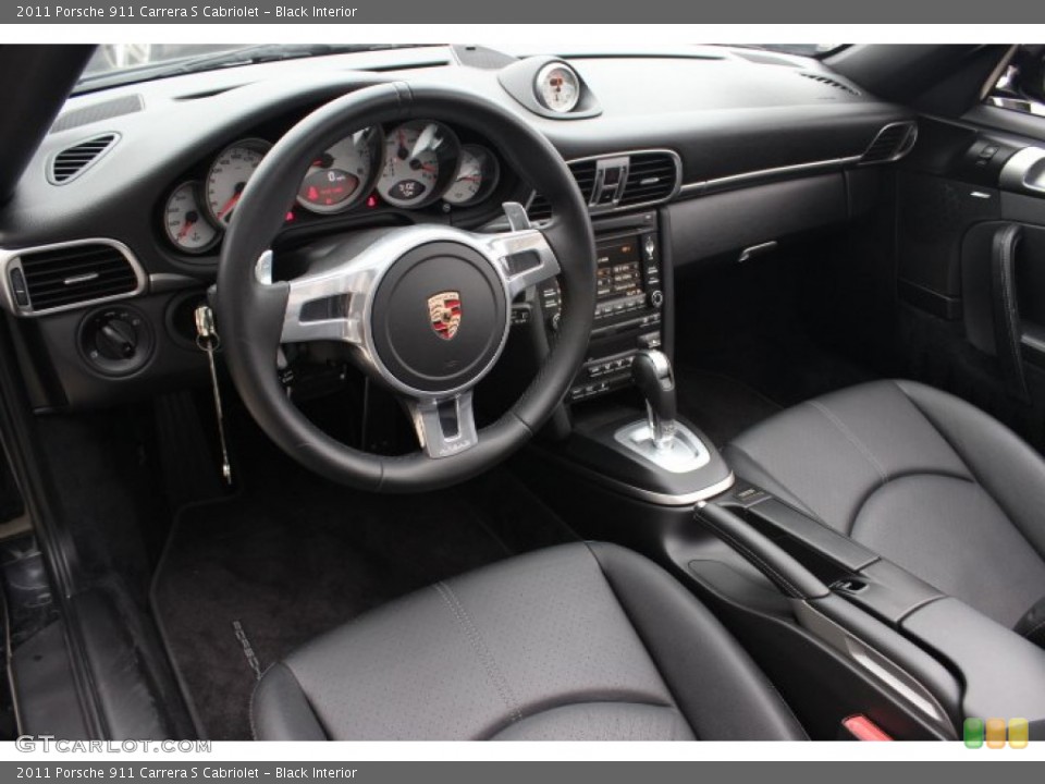 Black Interior Prime Interior for the 2011 Porsche 911 Carrera S Cabriolet #87855794