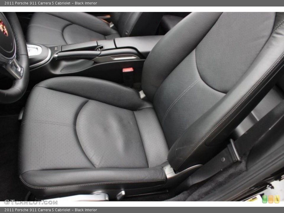 Black Interior Front Seat for the 2011 Porsche 911 Carrera S Cabriolet #87855812