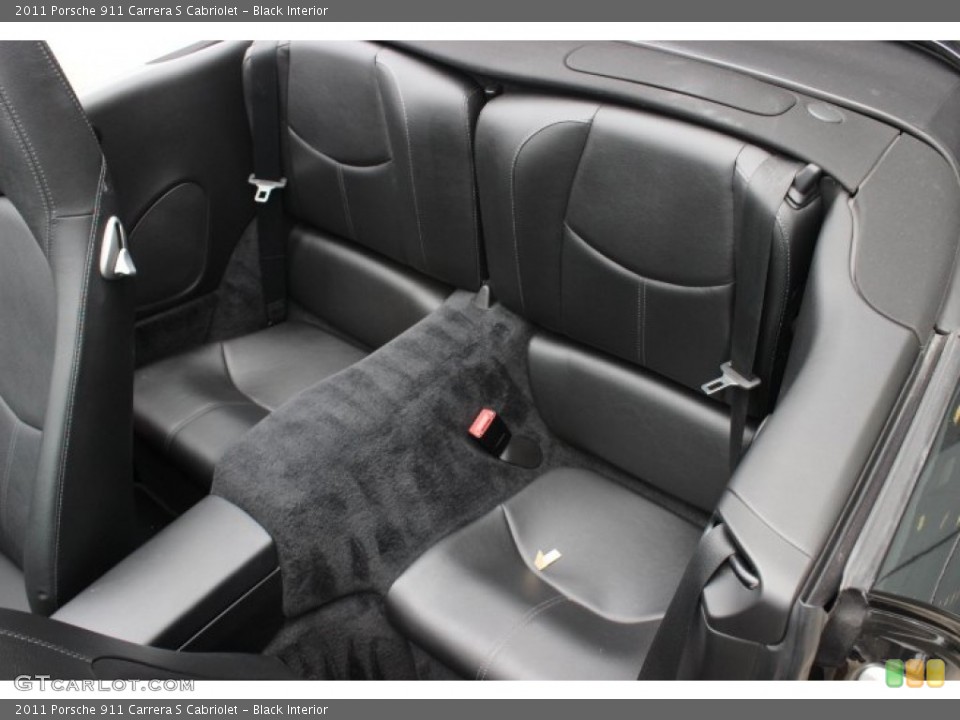 Black Interior Rear Seat for the 2011 Porsche 911 Carrera S Cabriolet #87856098
