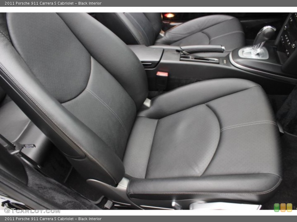 Black Interior Front Seat for the 2011 Porsche 911 Carrera S Cabriolet #87856193