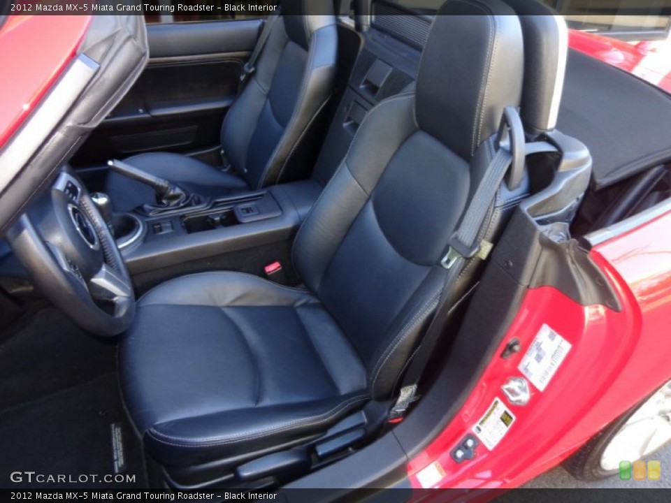 Black Interior Front Seat for the 2012 Mazda MX-5 Miata Grand Touring Roadster #87869092