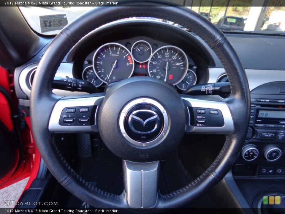 Black Interior Steering Wheel for the 2012 Mazda MX-5 Miata Grand Touring Roadster #87869134