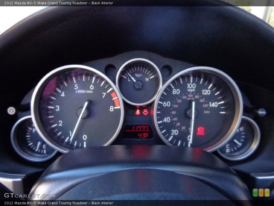 Black Interior Gauges for the 2012 Mazda MX-5 Miata Grand Touring Roadster #87869188
