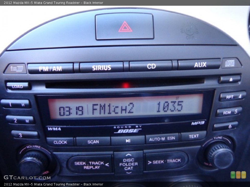 Black Interior Audio System for the 2012 Mazda MX-5 Miata Grand Touring Roadster #87869257
