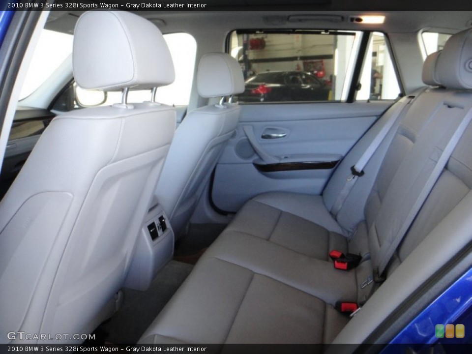 Gray Dakota Leather Interior Rear Seat for the 2010 BMW 3 Series 328i Sports Wagon #87873996