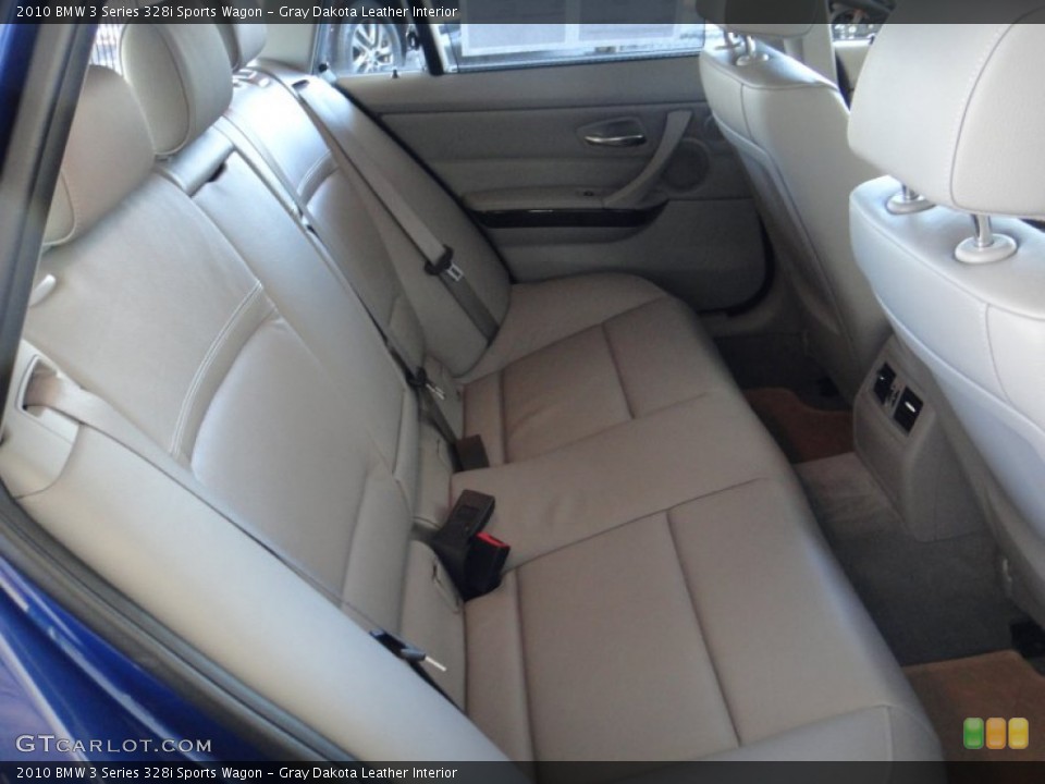 Gray Dakota Leather Interior Rear Seat for the 2010 BMW 3 Series 328i Sports Wagon #87874123