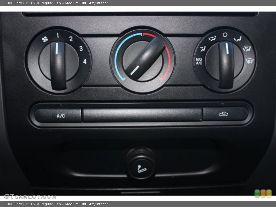 Medium Flint Grey Interior Controls for the 2008 Ford F150 STX Regular Cab #87885205