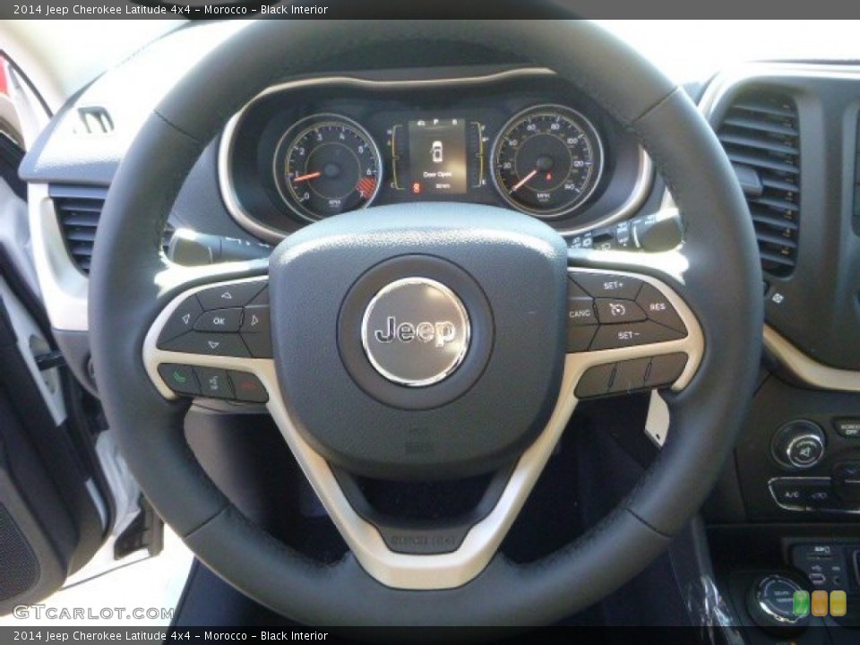 Morocco - Black Interior Steering Wheel for the 2014 Jeep Cherokee Latitude 4x4 #87887356
