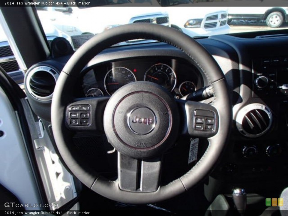 Black Interior Steering Wheel for the 2014 Jeep Wrangler Rubicon 4x4 #87887737