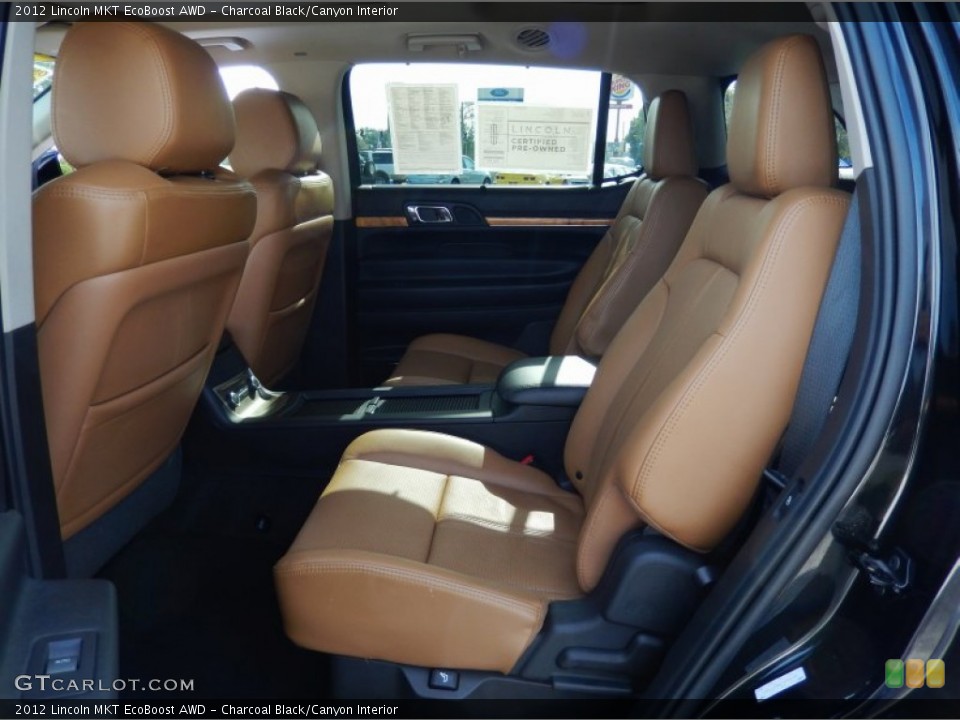 Charcoal Black/Canyon Interior Rear Seat for the 2012 Lincoln MKT EcoBoost AWD #87889594