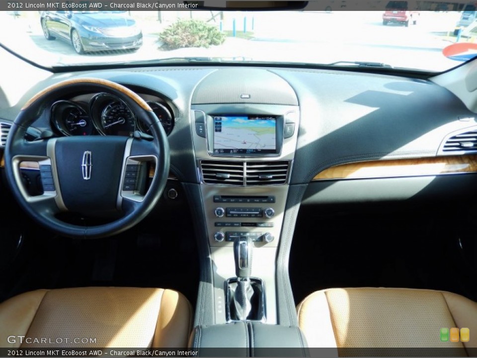 Charcoal Black/Canyon Interior Dashboard for the 2012 Lincoln MKT EcoBoost AWD #87889747