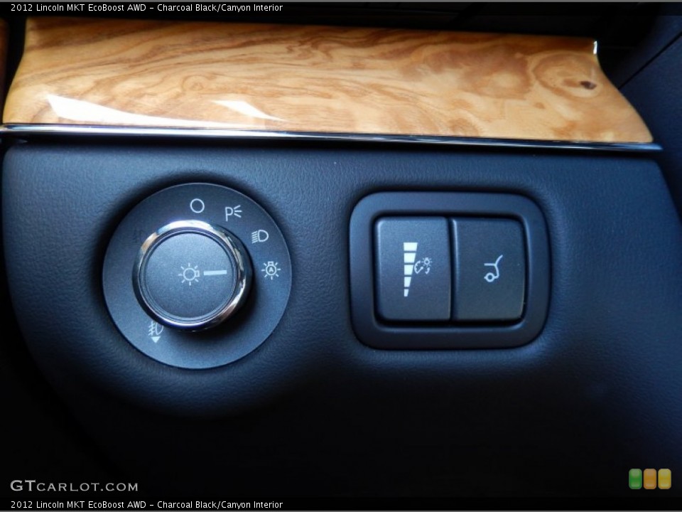 Charcoal Black/Canyon Interior Controls for the 2012 Lincoln MKT EcoBoost AWD #87889849