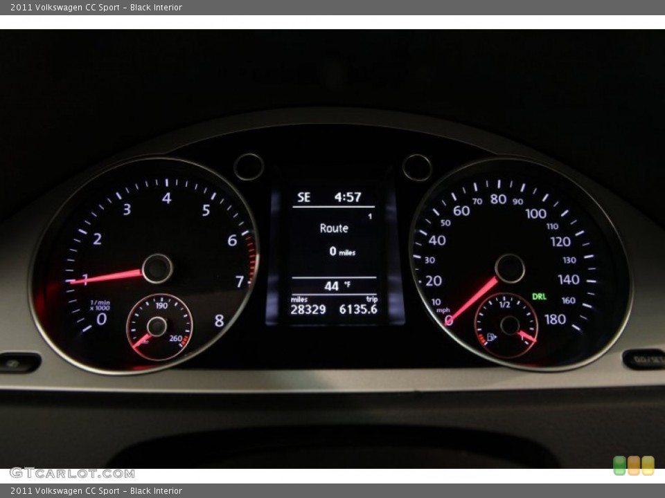 Black Interior Gauges for the 2011 Volkswagen CC Sport #87890005