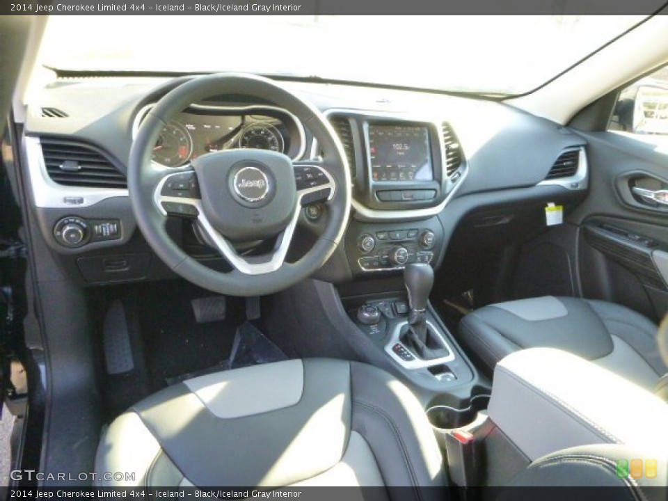 Iceland - Black/Iceland Gray Interior Prime Interior for the 2014 Jeep Cherokee Limited 4x4 #87894133