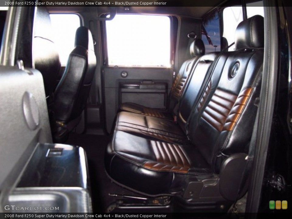 Black/Dusted Copper Interior Rear Seat for the 2008 Ford F250 Super Duty Harley Davidson Crew Cab 4x4 #87896257