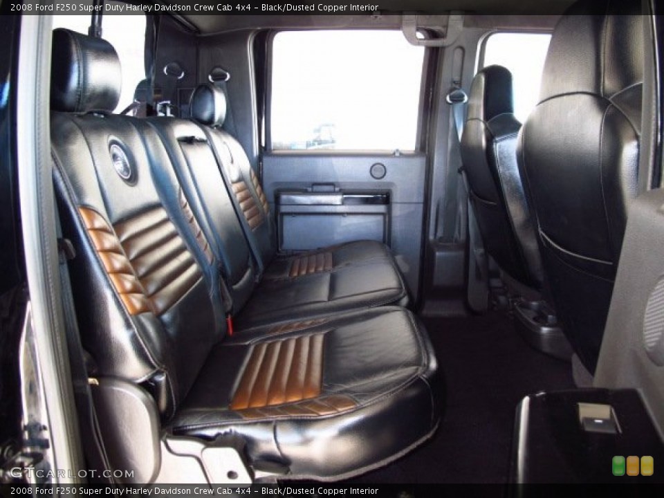 Black/Dusted Copper Interior Rear Seat for the 2008 Ford F250 Super Duty Harley Davidson Crew Cab 4x4 #87896302
