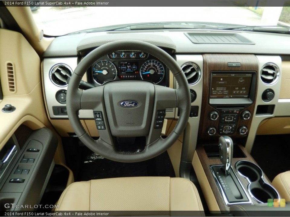 Pale Adobe Interior Dashboard for the 2014 Ford F150 Lariat SuperCab 4x4 #87913107