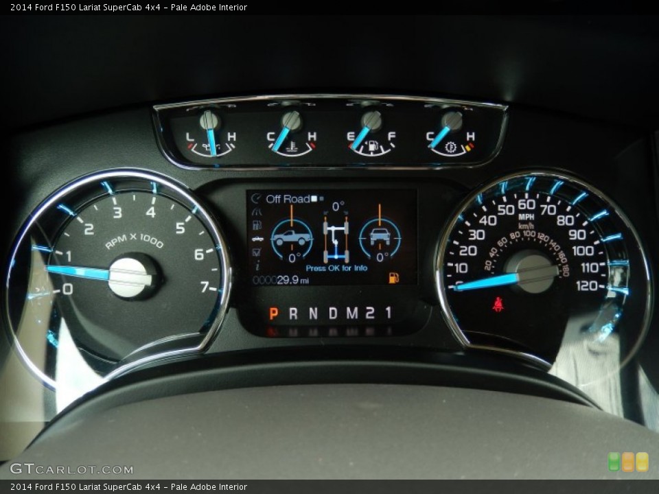 Pale Adobe Interior Gauges for the 2014 Ford F150 Lariat SuperCab 4x4 #87913140