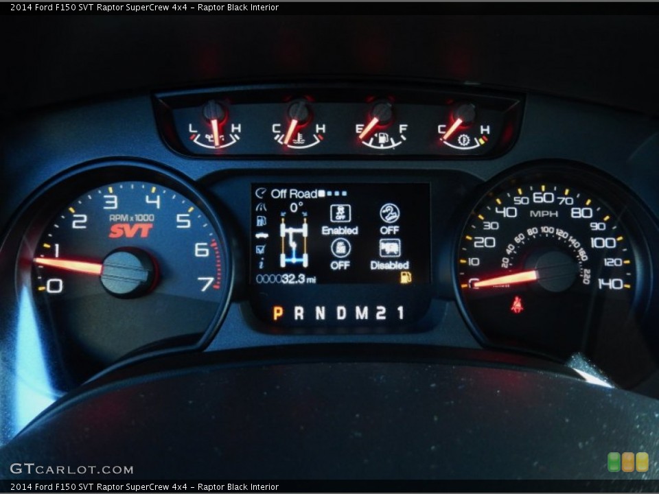 Raptor Black Interior Gauges for the 2014 Ford F150 SVT Raptor SuperCrew 4x4 #87915639