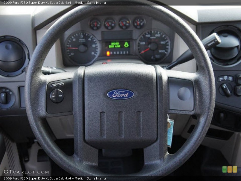 Medium Stone Interior Steering Wheel for the 2009 Ford F250 Super Duty XL SuperCab 4x4 #87917199