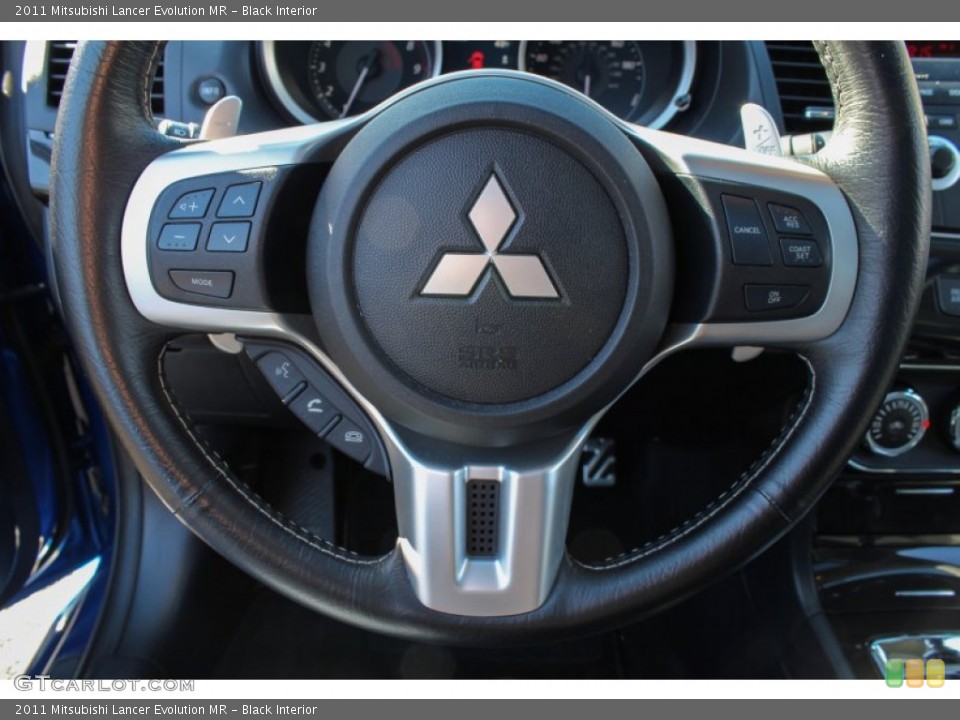 Black Interior Steering Wheel for the 2011 Mitsubishi Lancer Evolution MR #87919080
